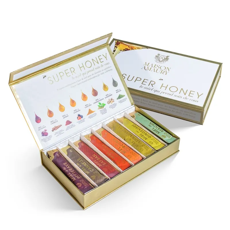 Box of 32 honey sticks in 8 flavours