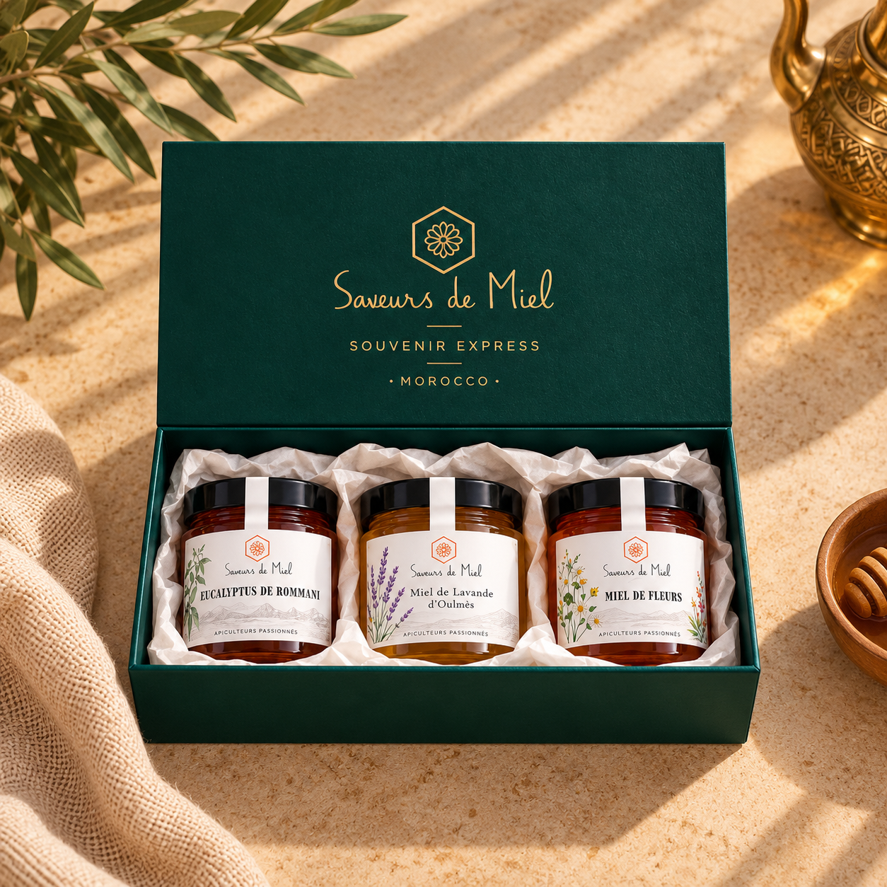 Set of 3 Moroccan honeys